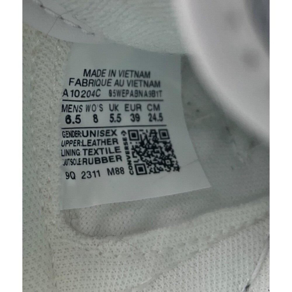 Converse Weapon Low White/Wolf Gray A10204C Mens 6.5 Womens 8 *Need Inserts - Picture 11 of 11